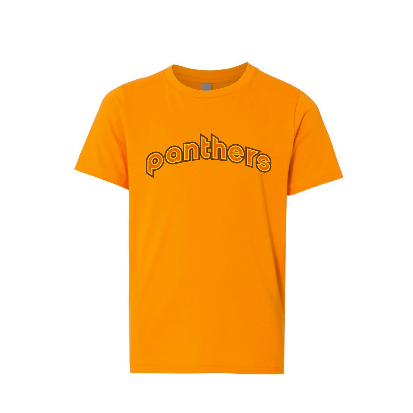Poinsettia Elementary- Retro Panther Youth Tee (Gold)