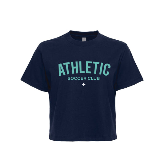 Athletic Soccer Club - Ladies Boxy Tee (Navy)