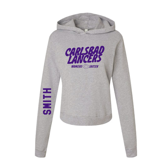 Carlsbad High Soccer (1213018) Ladies Hooded Sweatshirt (Athletic Grey)
