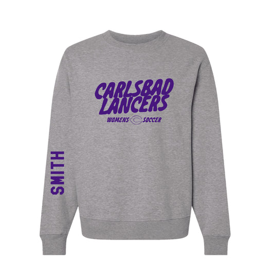 Carlsbad High Soccer (1213019)  Fleece Crewneck Classic (Athletic Grey)