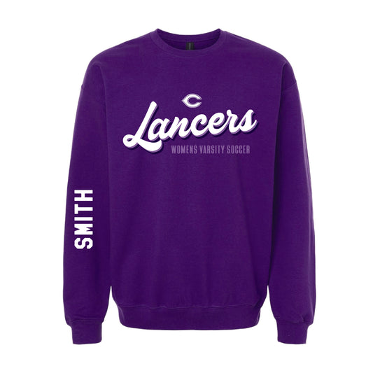 Carlsbad High Soccer (1213003) Lancers Fleece Crenweck (Purple)