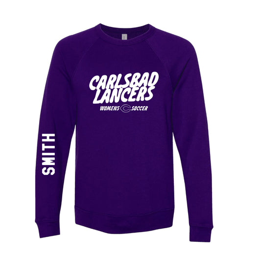 Carlsbad High Soccer (1213021)  Fleece Crewneck (Purple)