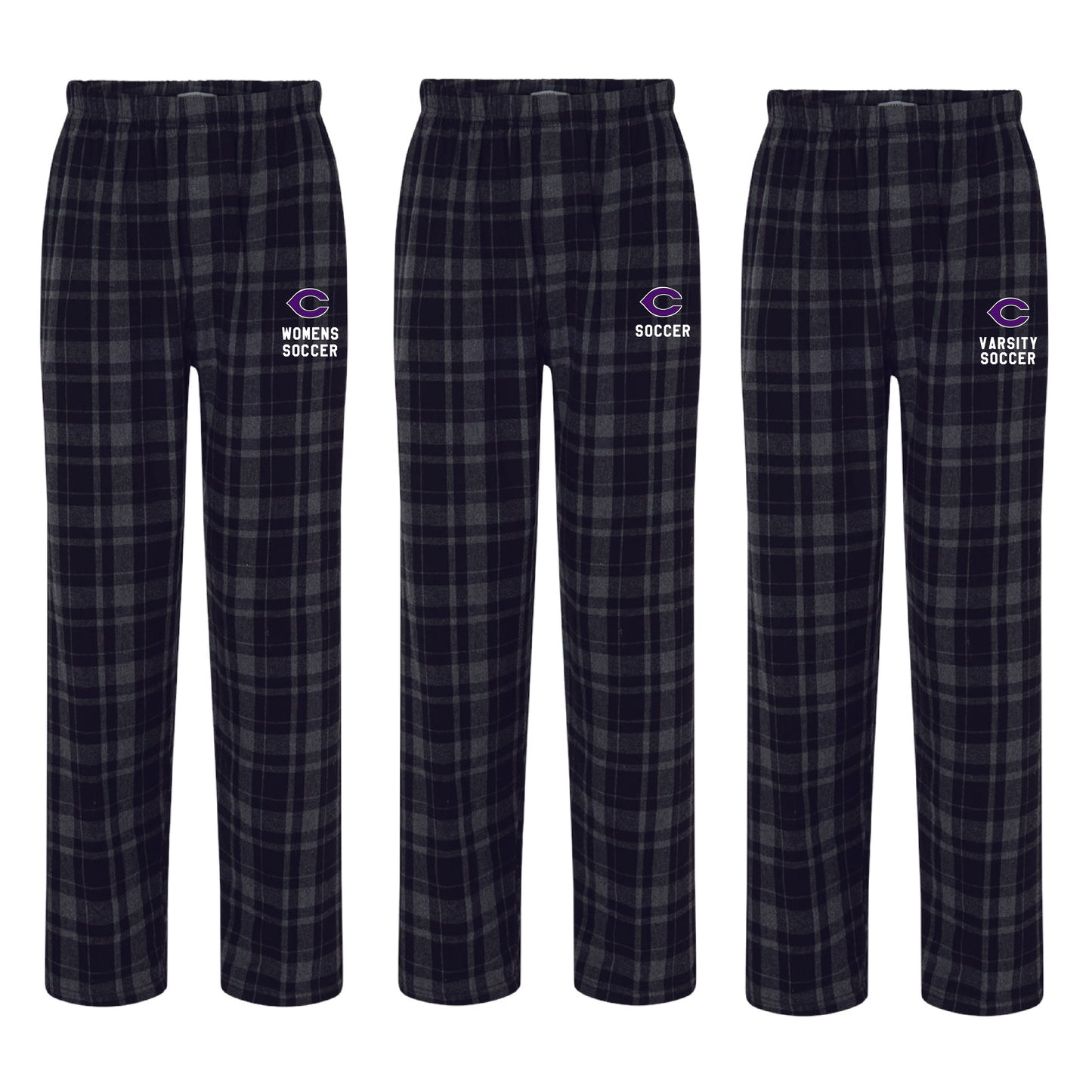 Carlsbad High Soccer (1213011) Flannel PJs. (Black Plaid)