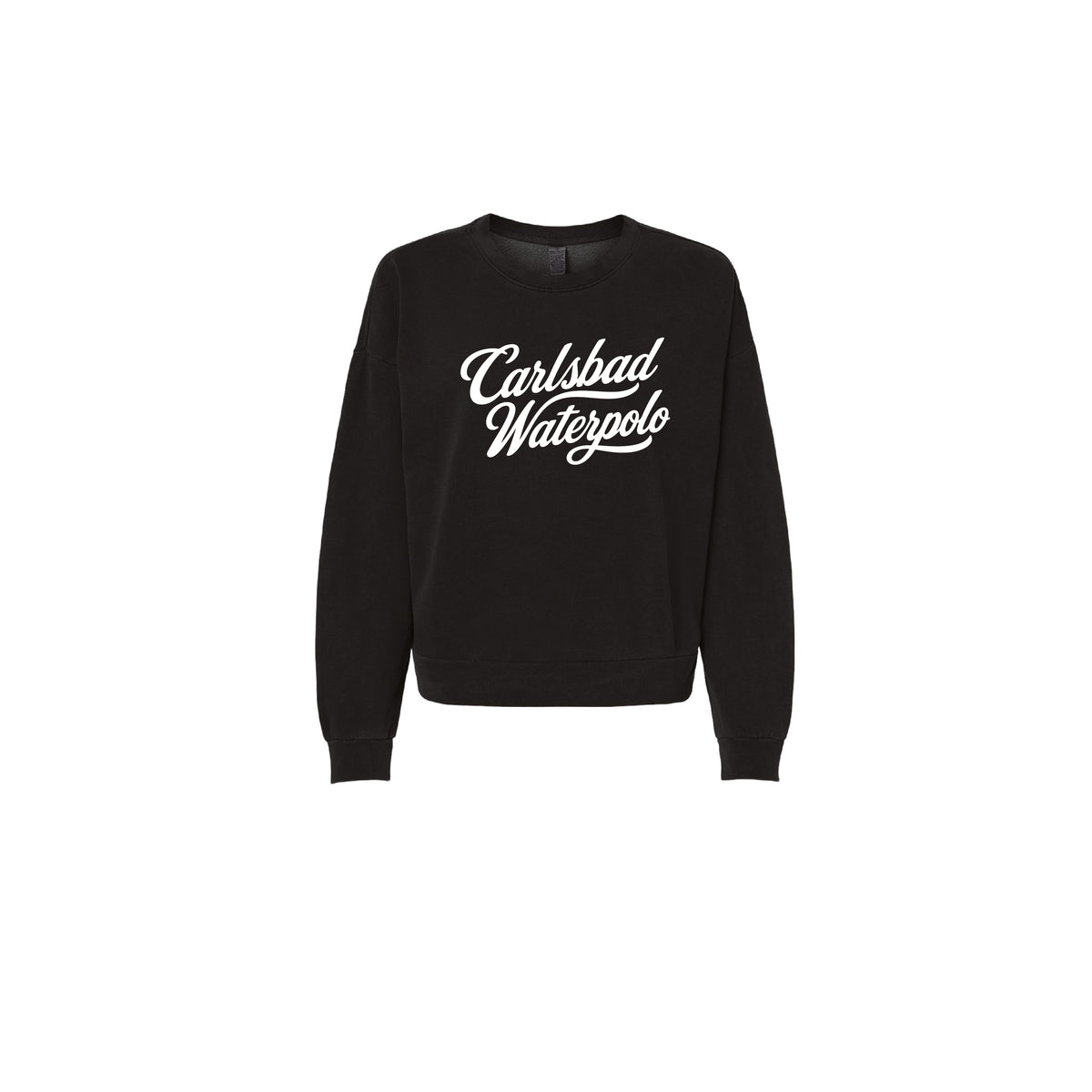 Carlsbad Water Polo – Ladies Script  Crewneck (Black)