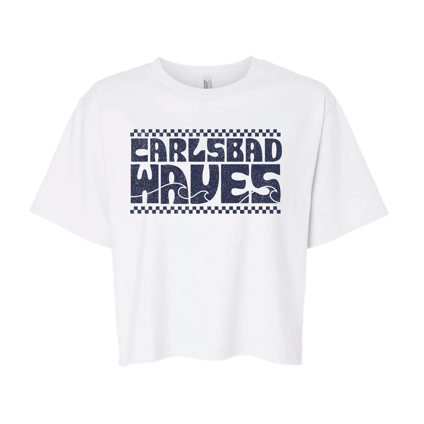 Carlsbad Waves Ladies WAVE CHECK Boxy Tee (White)