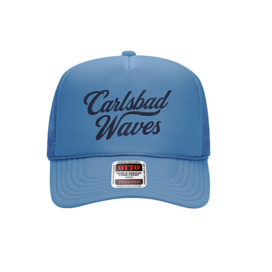 Carlsbad Waves Trucker Hat (Light Blue)