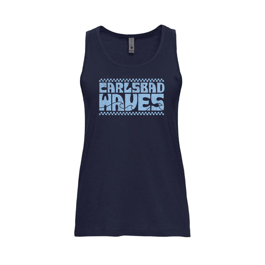 Carlsbad Waves Ladies WAVE CHECK Tank (Navy)