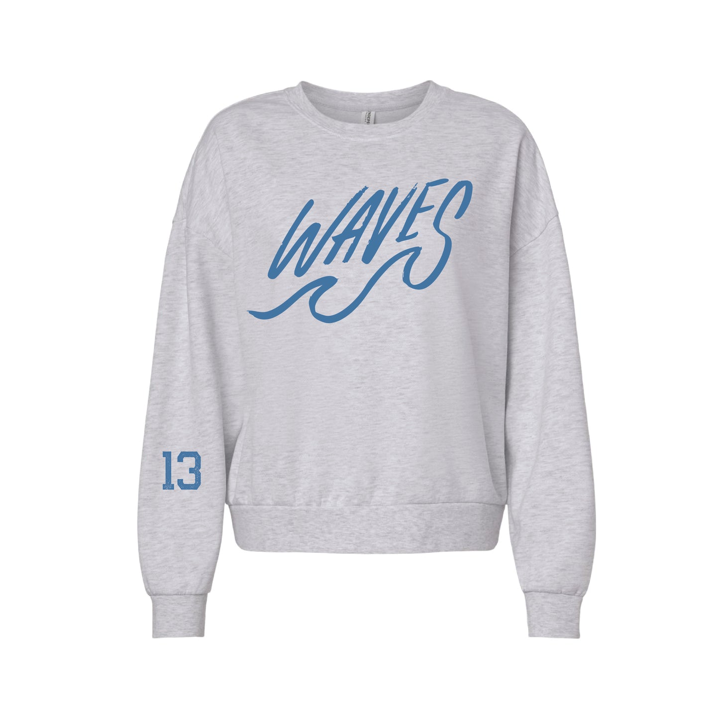 Carlsbad Waves WAVES Ladies Cozy Crewneck (Ash Heather)