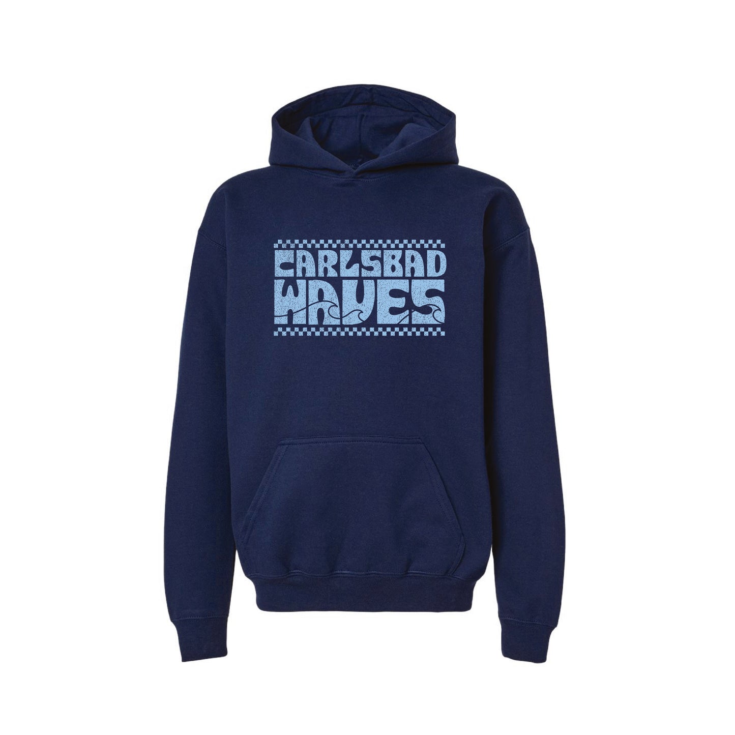 Carlsbad Waves WAVE CHECK Heavy Blend Hooded Sweatshirt  (Navy)