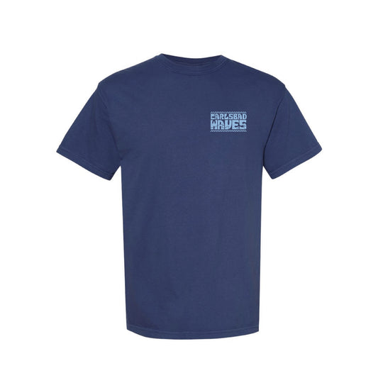 Carlsbad Waves WAVE CHECK Unisex Tee (Washed Navy)