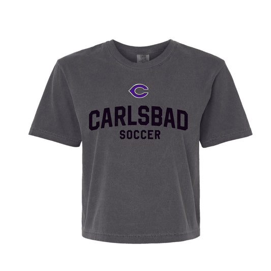 Carlsbad High Soccer (1213008) Ladies Boxy Tee (Pepper)