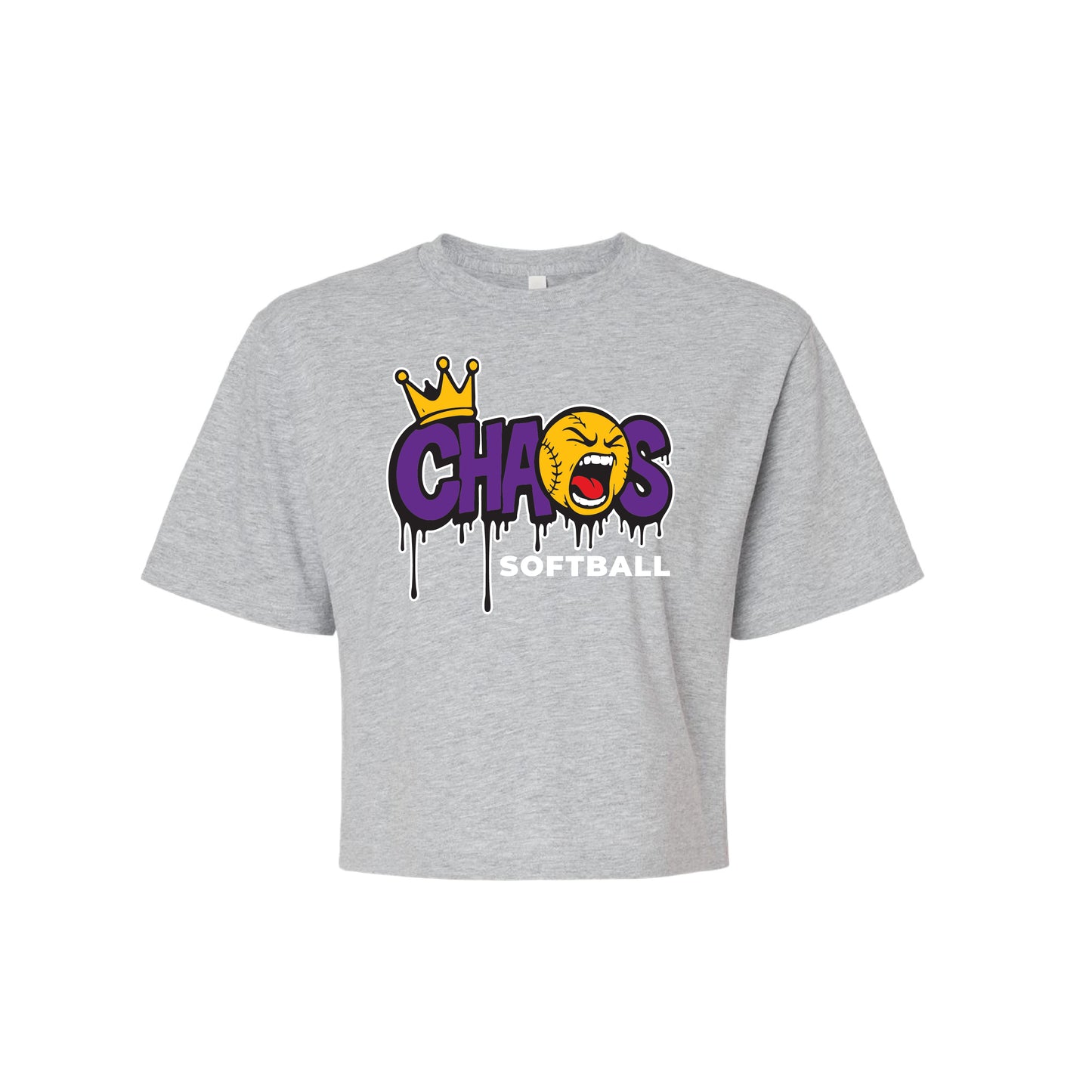 Chaos Softball Ladies Boxy Tee - Sport Grey