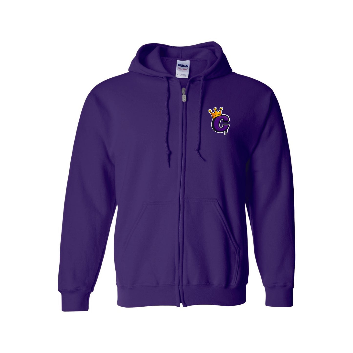 Chaos Softball Adult Unisex  Zip Hoodie -Purple