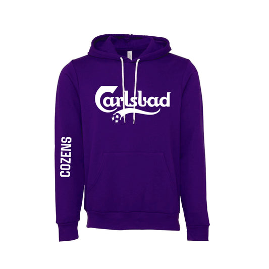 Carlsbad High MENS Soccer Fleece Hoodie- Carlsberg (Purple)