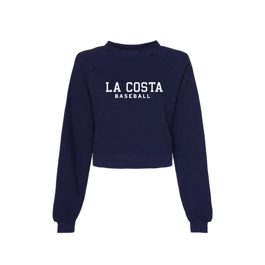La Costa Baseball LCYO - Womens Cropped Raglan Fleece Sweatshirt