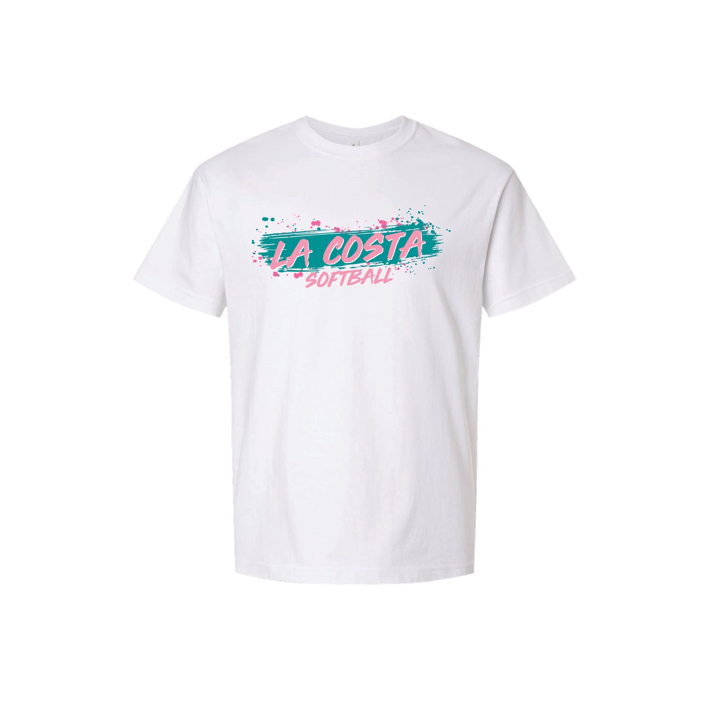 La Costa 2026 Unisex Tee (Teal/Pink Splatter)
