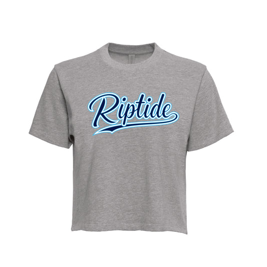 Riptide LCYO (LEW) - Ladies Boxy Tee - Riptide LC Script (Grey)