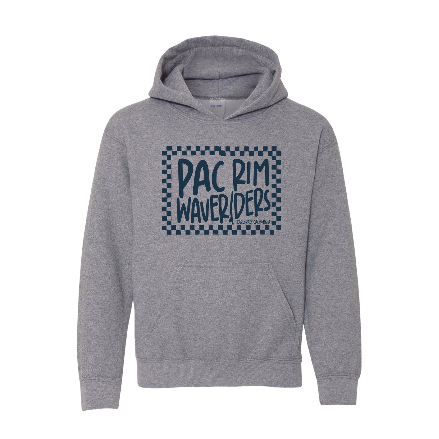 Pac Rim Spiritwear Surf Check Hoodie- Graphite Heather