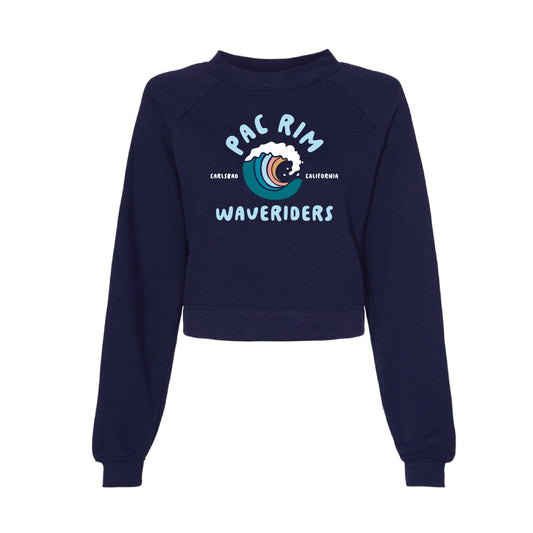 Pac Rim Spiritwear Wave Rider Ladies Cropped Fleece Sweatshirt