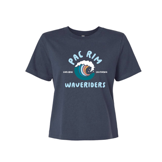 Pac Rim Spiritwear Waverider Ladies Boxy Tee -  Vintage Navy