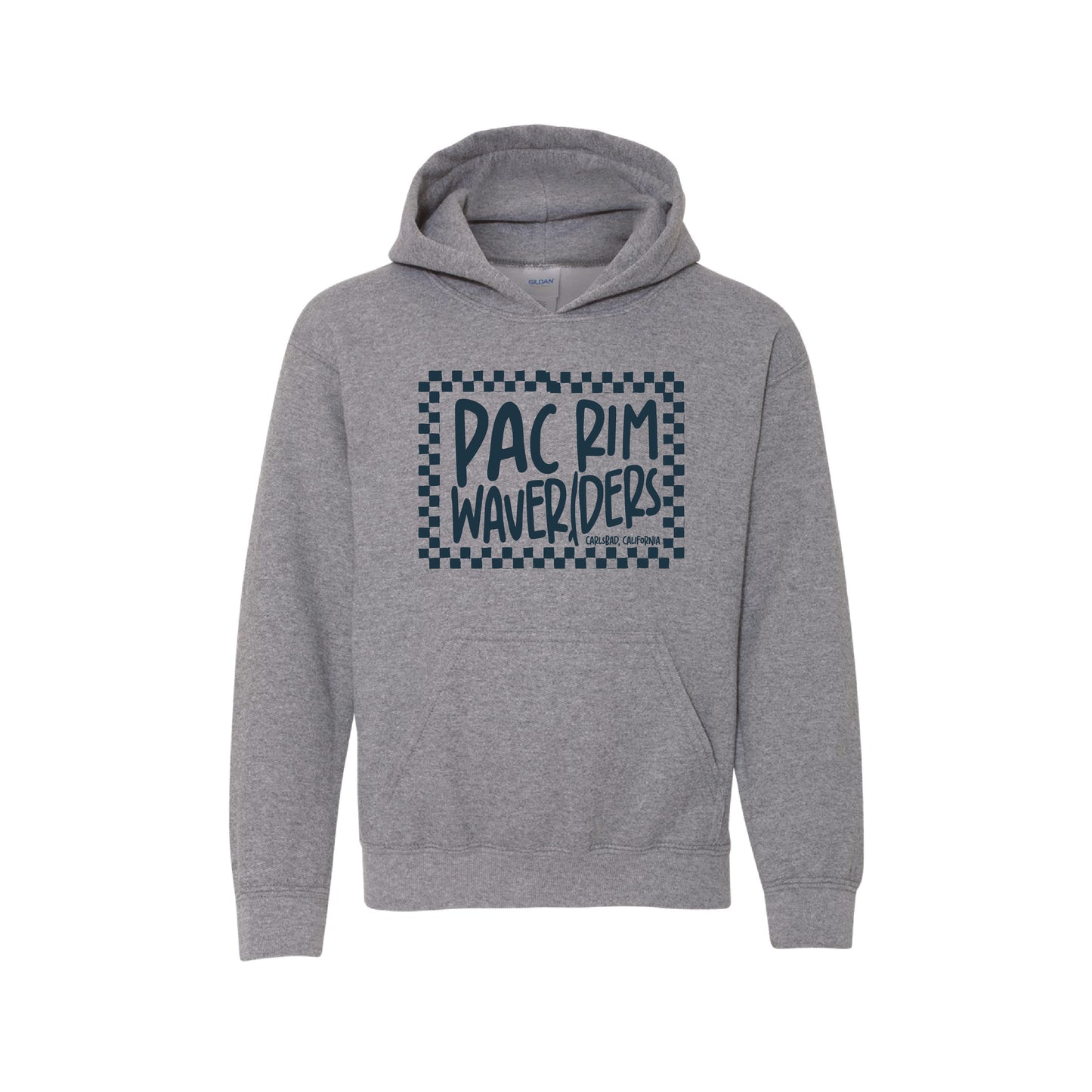 Pac Rim Spiritwear Surf Check Hoodie- Graphite Heather