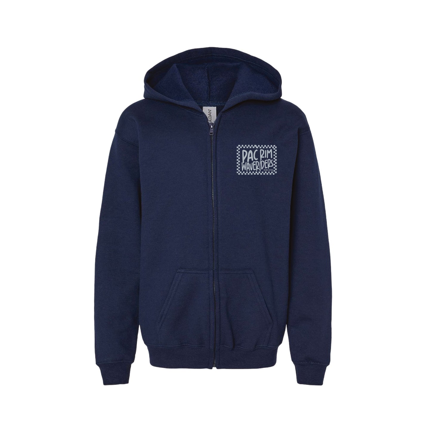 Pac Rim Spiritwear Surf Check Zip Hoodie (Navy)