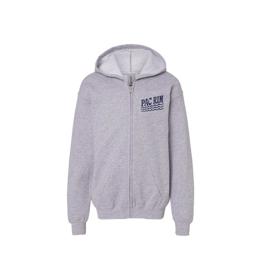 Pac Rim Spiritwear Waves Zip Hoodie (Sport Grey)