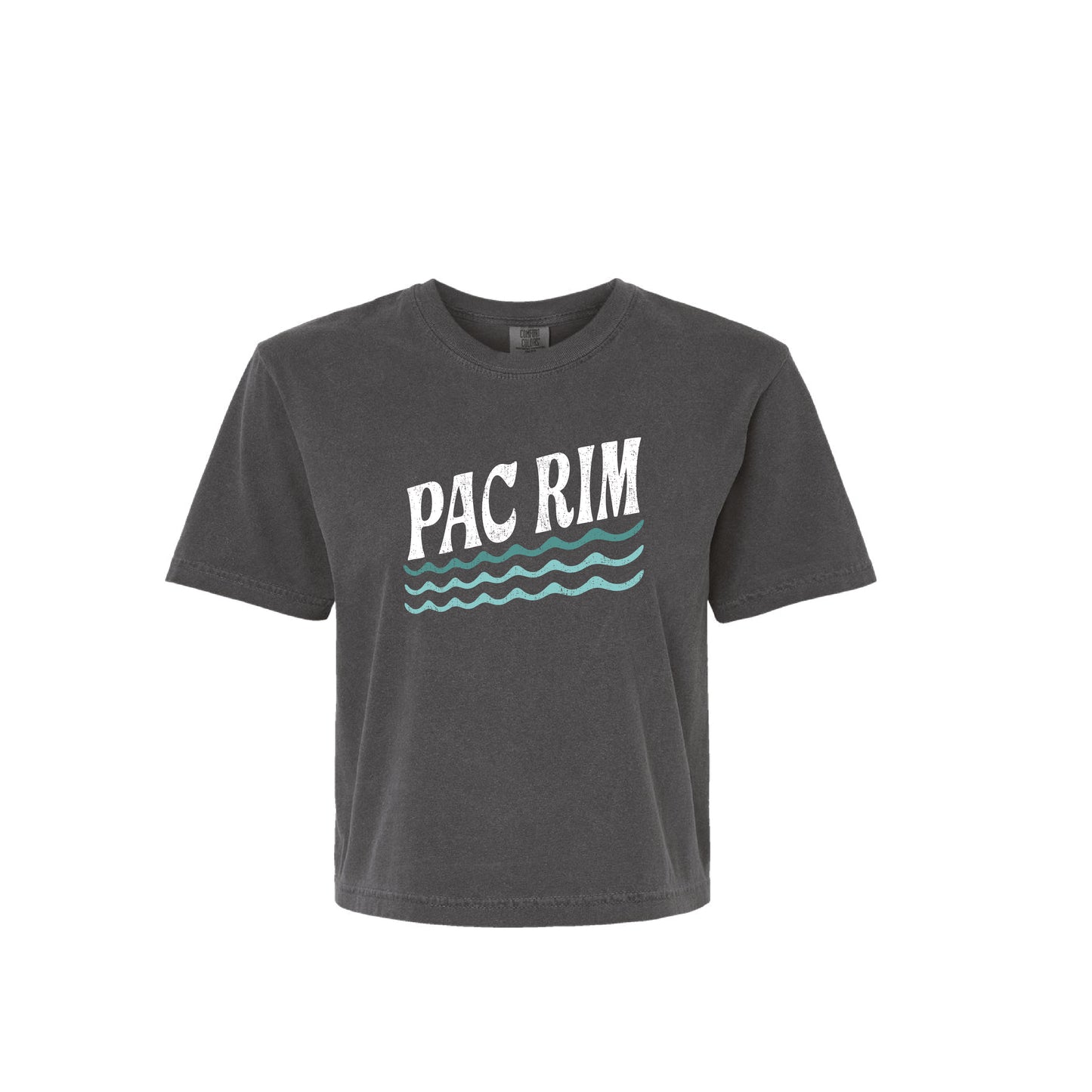 Pac Rim Spiritwear Waves Ladies Boxy Tee - Pepper