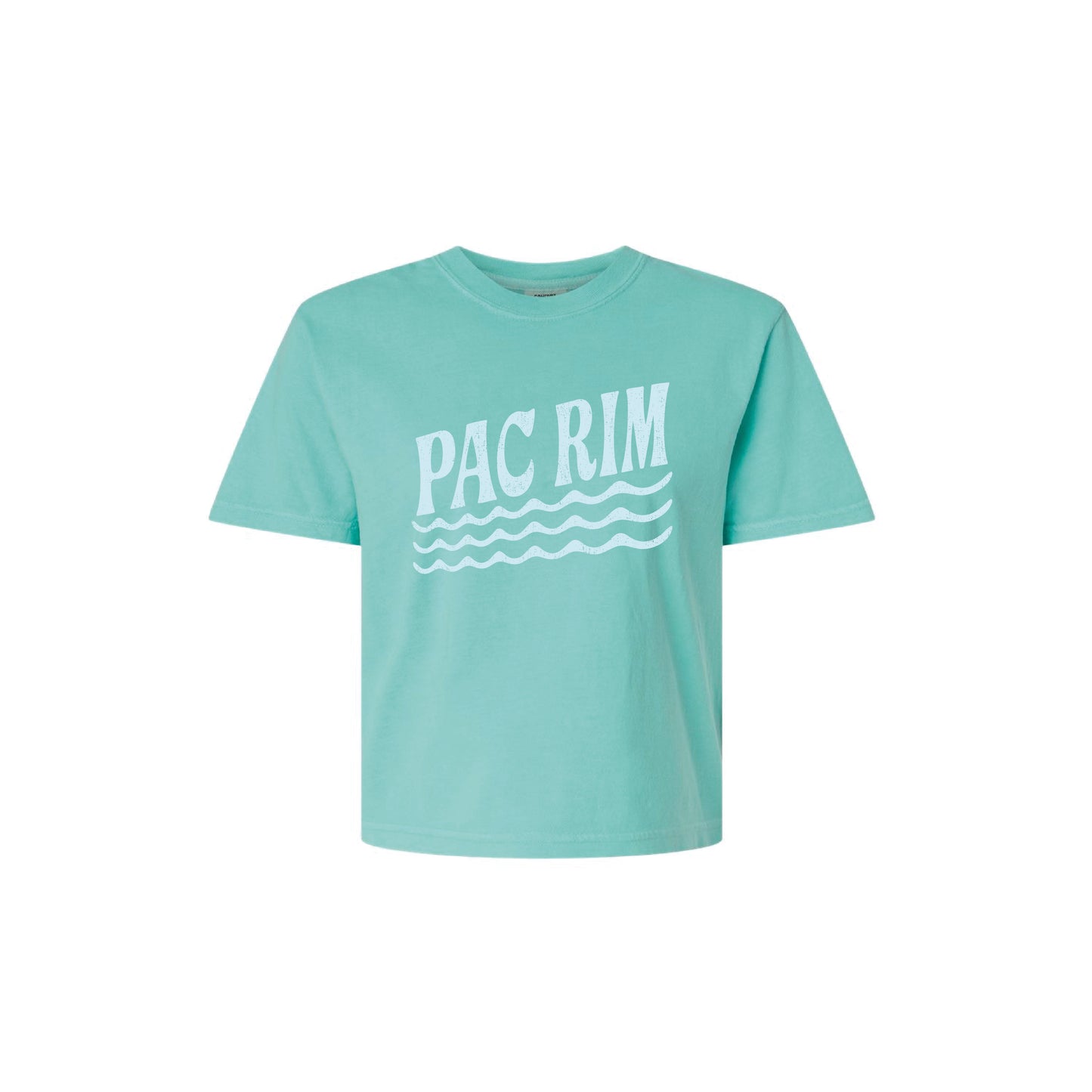Pac Rim Spiritwear Waves Ladies Boxy Tee - Chalky Mint