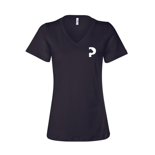 Poinsettia Elementary Womens  Panther P V-Neck