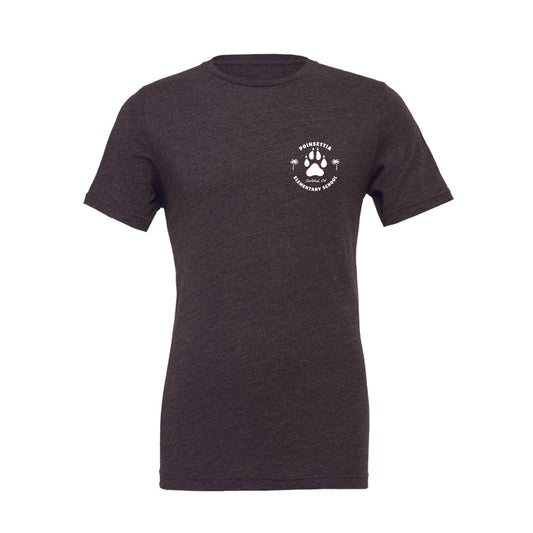 Poinsettia Elementary- Unisex Tee Panther Paw Logo - Black