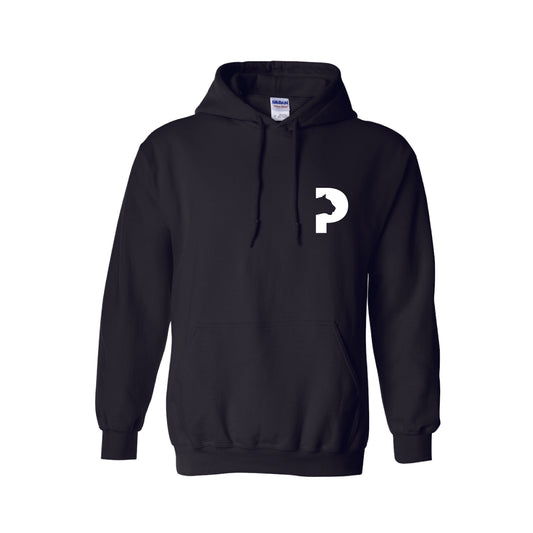 Poinsettia Elementary Panther P Hoodie- Black