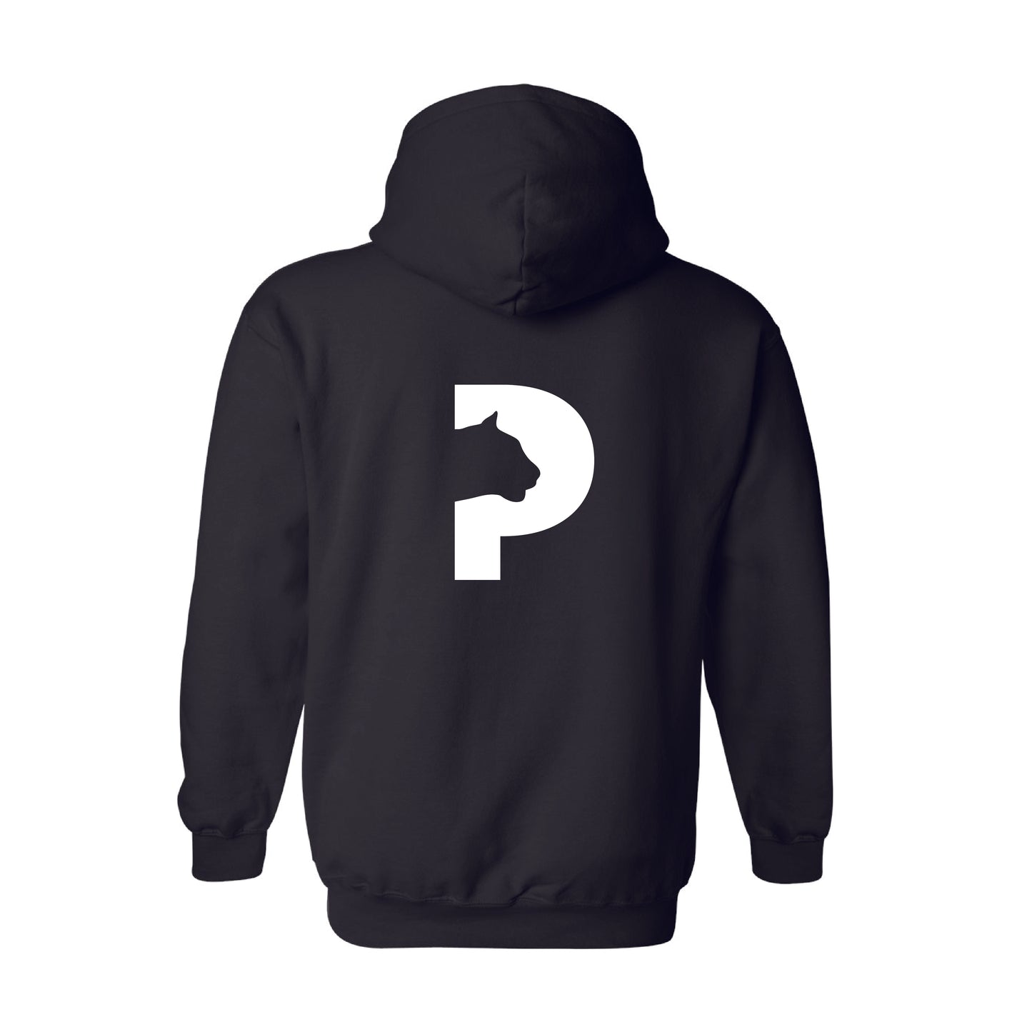 Poinsettia Elementary Panther P Hoodie- Black