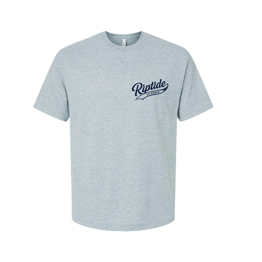 Riptide Lewis gray pocket logo tee