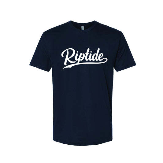 Riptide Lewis navy script tee