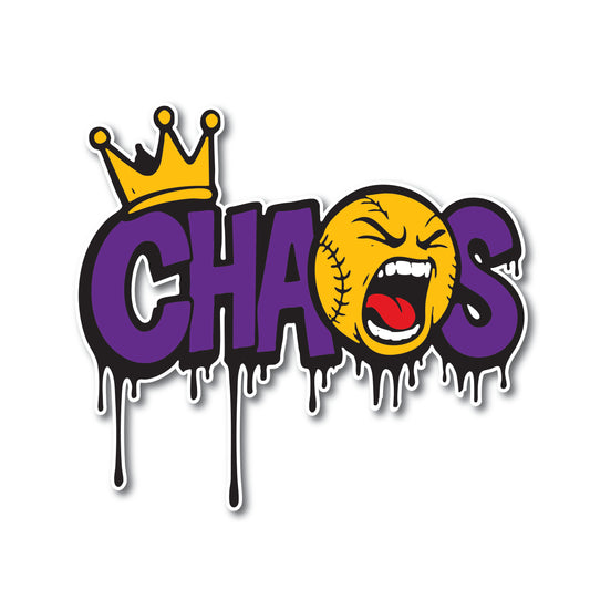 Chaos Softball 3" Sticker- CHAOS