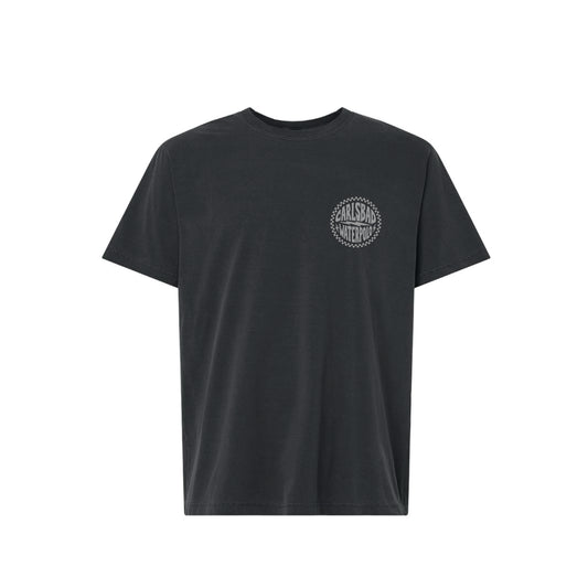 Carlsbad Water Polo Unisex Check Patch Tee- Washed Black