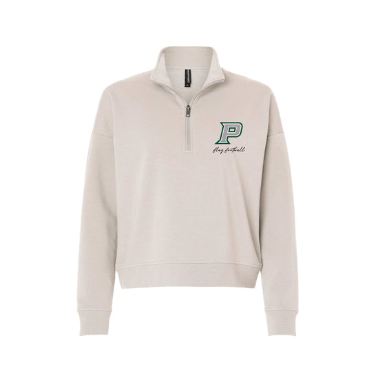 PHS Flag Football - Poway Ladies Quarterzip (Smoke)