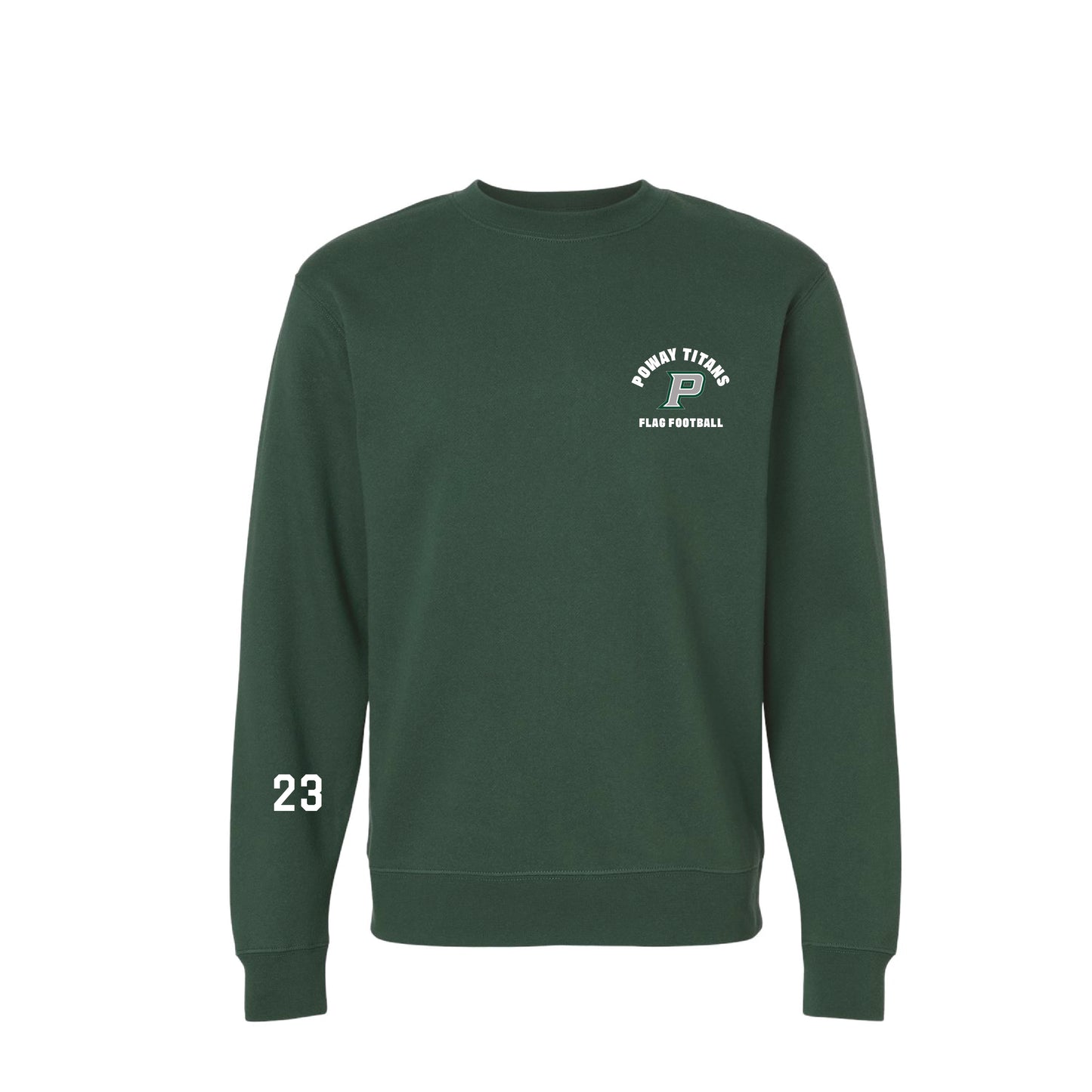 PHS Flag Football - Poway Unisex Crewneck (Alpine Green)