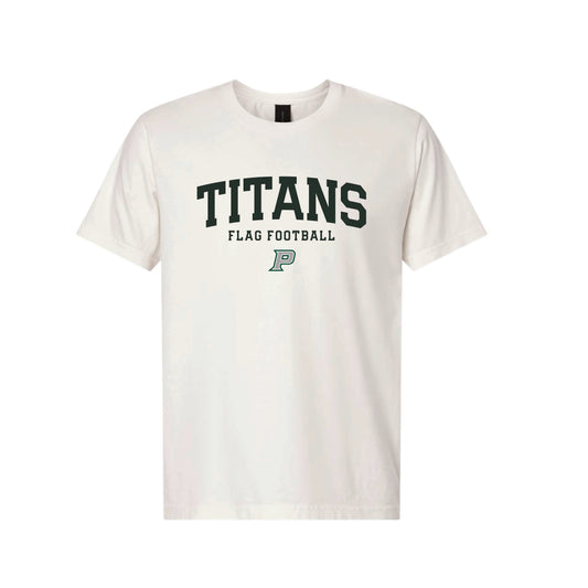 PHS Flag Football - P Titans Flag Football Unisex Tee (White)