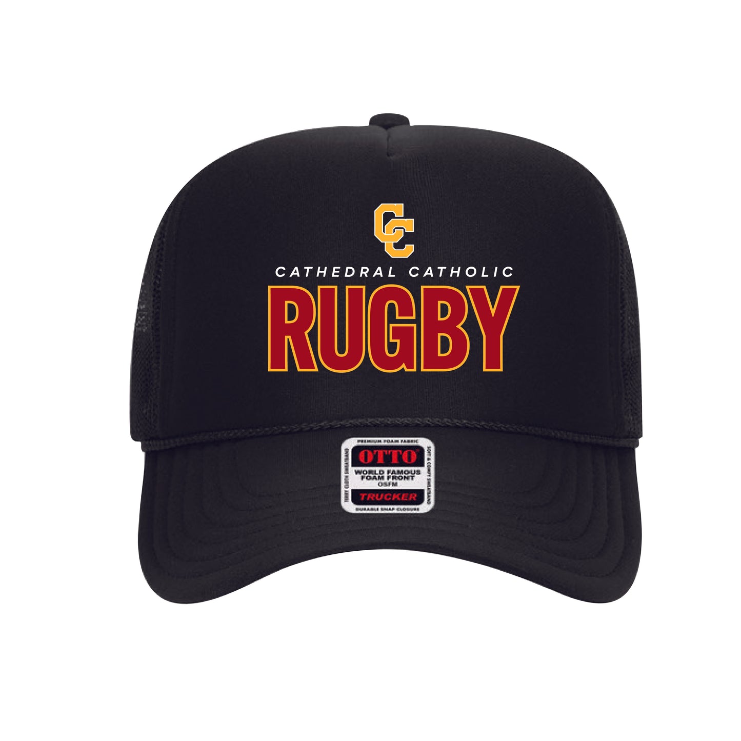 Cathedral Catholic Rugby Trucker Hat - Black