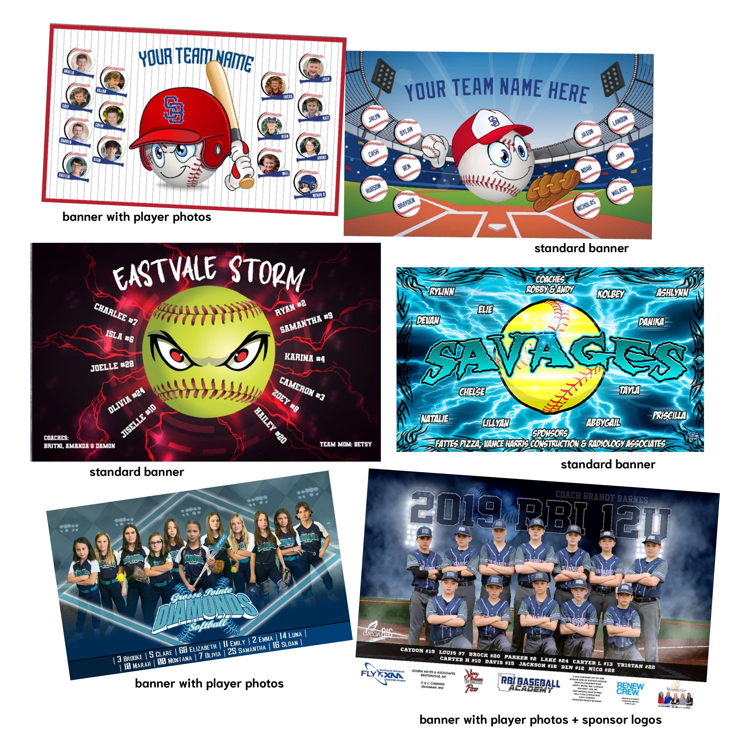 Custom Sports Team Vinyl Team Banners – Mamas on the Sidelines